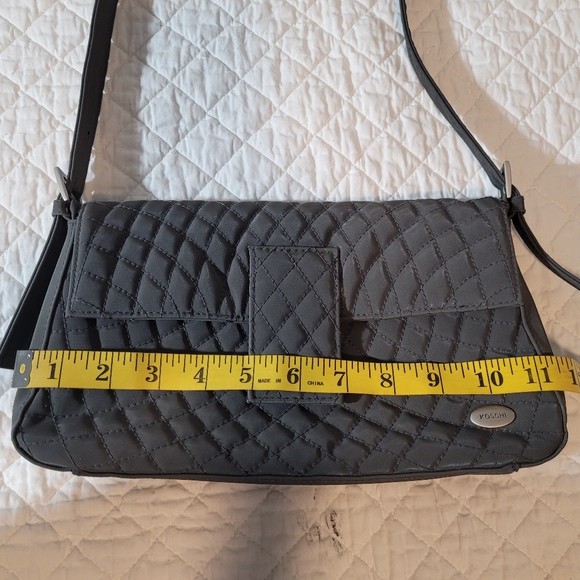 KOSCGI Quilted Shoulder Soho Trendy Gray Bag in Black - Picture 8 of 10